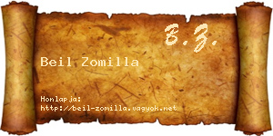 Beil Zomilla névjegykártya